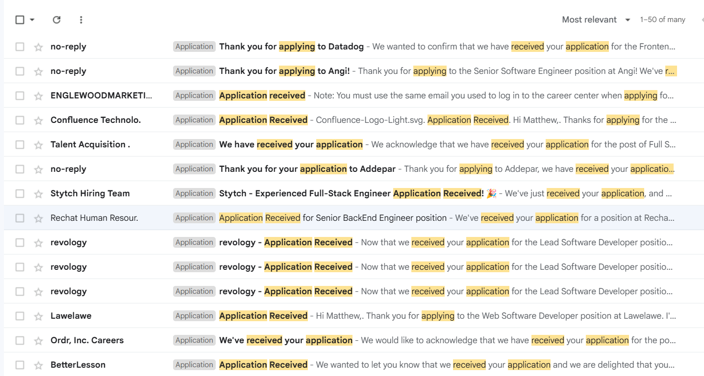 Applications Received Success